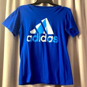 Brand new blue and white adidas t-shirt.
